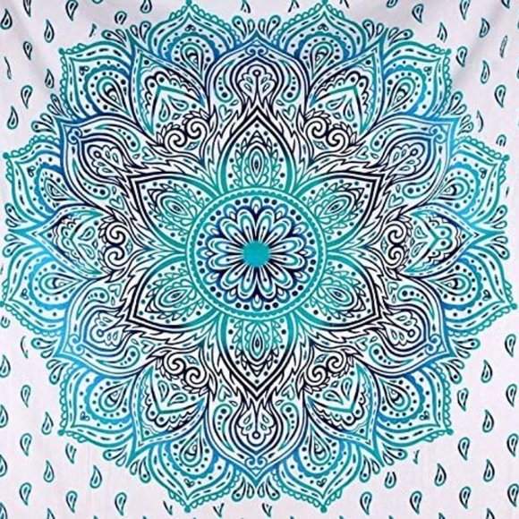 Mandala Boho Bohemian Style Cotton Wall Hanging Tapestry Global Decor Dorm Bed - Picture 1 of 3